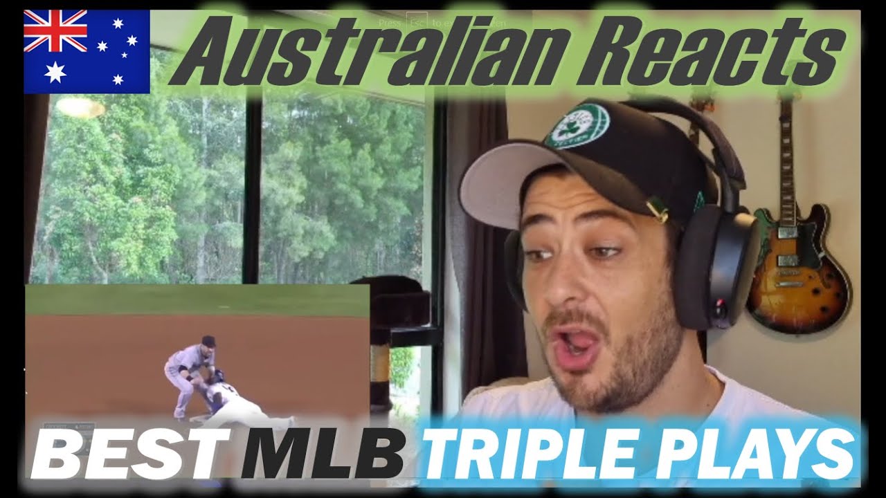 The Best MLB Triple Plays (Australian Reacts)