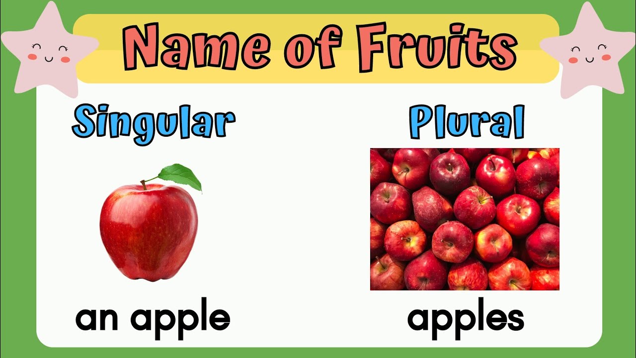 Name of Fruits in Singular and Plural | Learn the Name of Fruits | Vocabulary