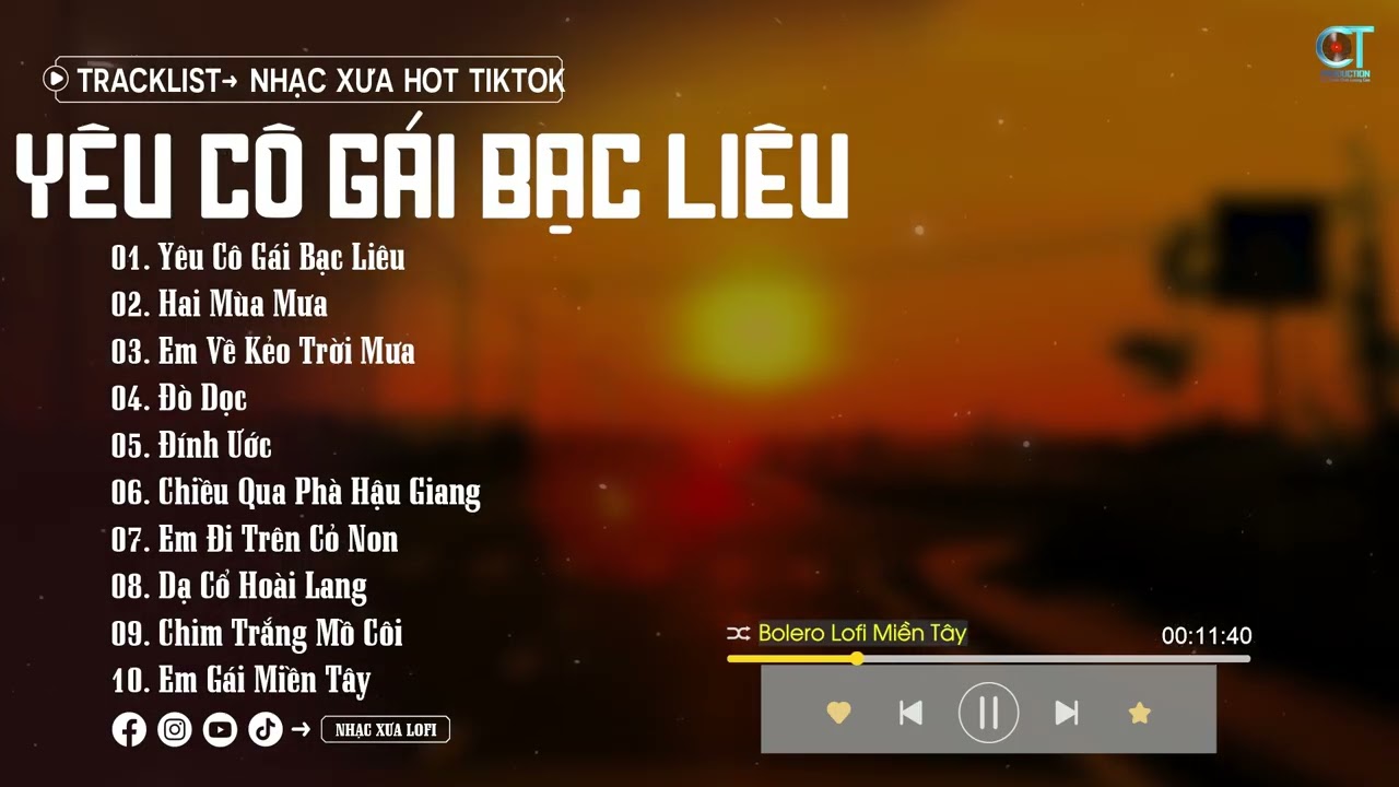 Yêu Cô Gái Bạc Liêu - Phạm Thiêng Ngân | LK Nhạc Bolero Lofi Miền Tây Nghe em hát về Bạc Liêu...