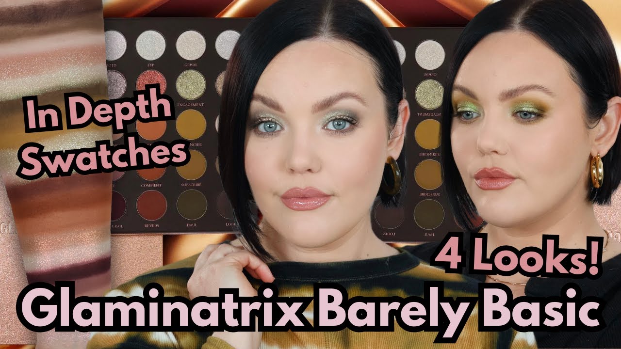 New Glaminatrix Cosmetics Barely Basic Palette | In Depth Swatches & 4 Looks!