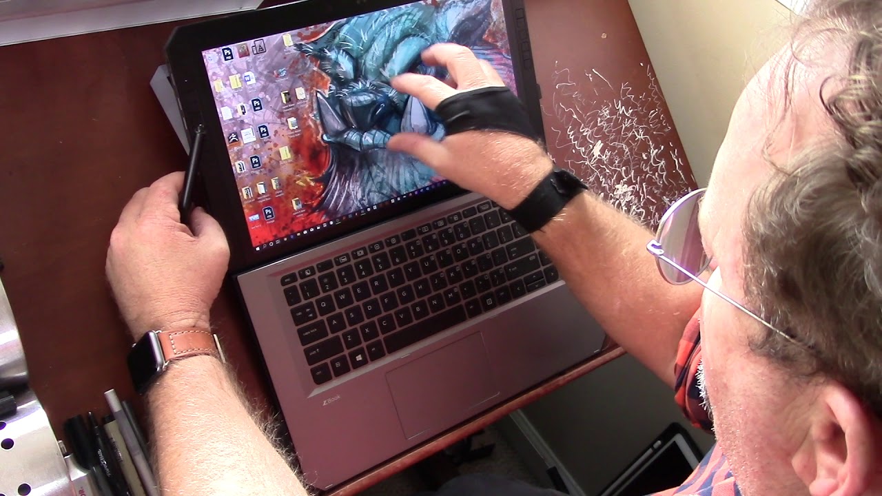 Drawing on the HP Zbook x2 G4