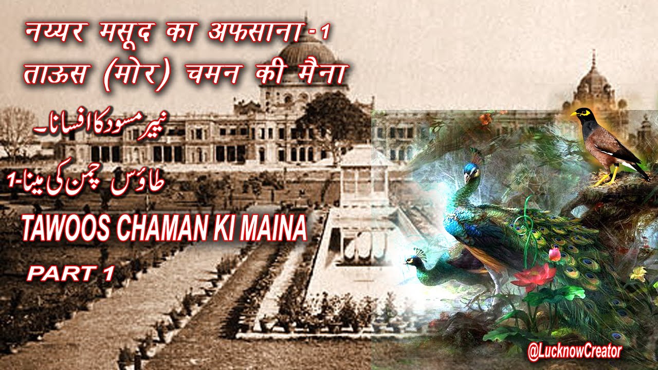 TAWOOS CHAMAN KI MAINA BY PROF:NAIYER MASOOD  PART-1 ताऊस चमन की मैना -1طاؤس چمن کی مینا