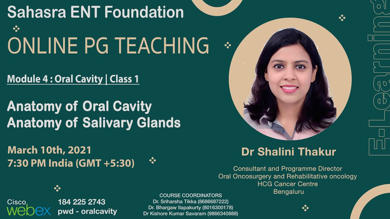PG Teaching | Oral Cavity | Anatomy of Oral Cavity & Salivary Glands | Dr Shalini Thakur