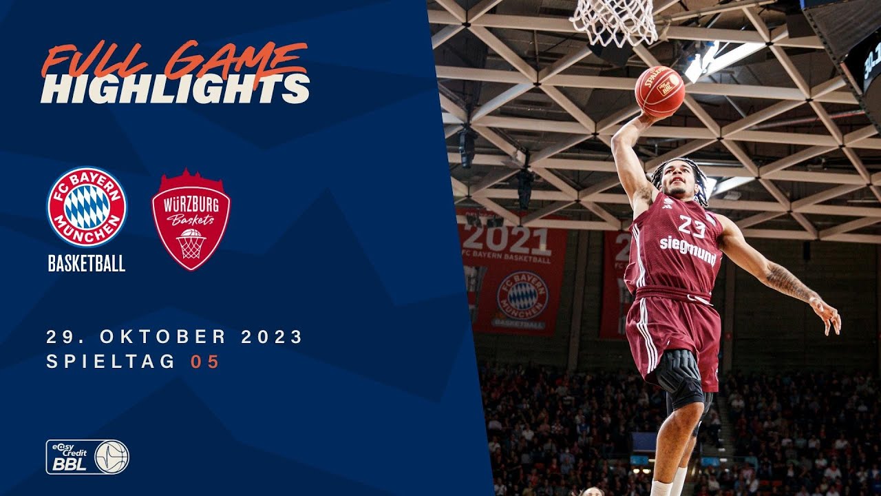 FC Bayern München Basketball vs. Würzburg Baskets - Full Game Highlights - Spieltag 05, Saison 23/24