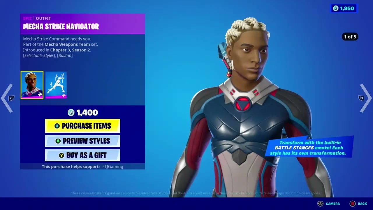 New Fortnite Mecha Strike Navigator and Defender for the Collision LIVE Event. Chapter 3 Season 2.