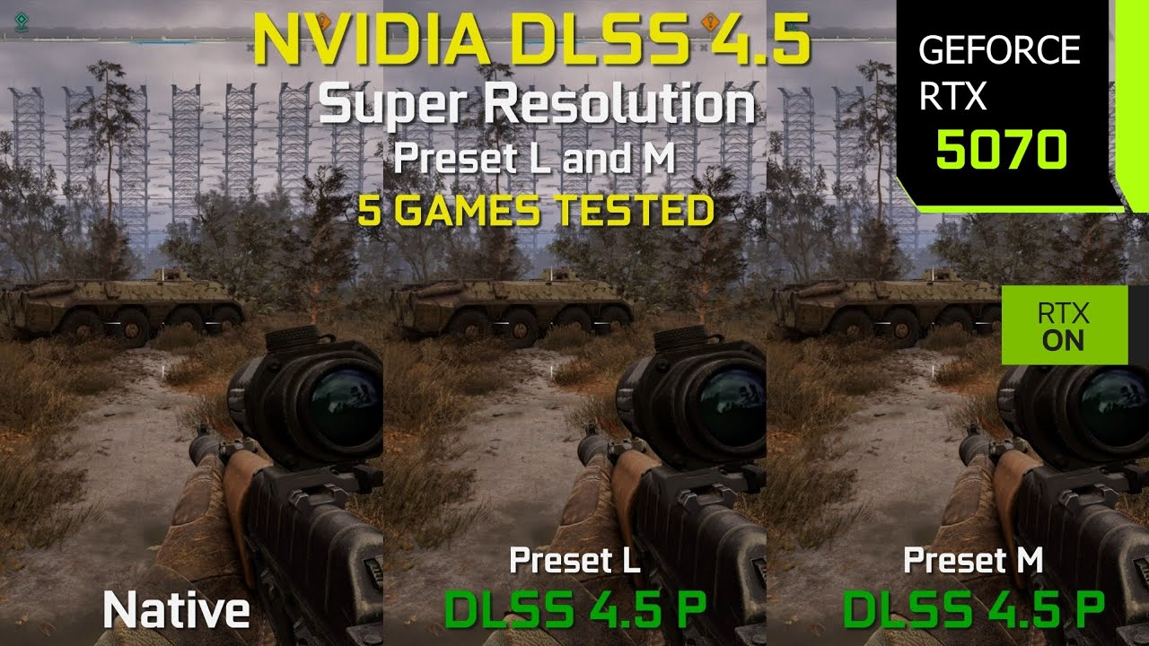 DLSS 4.5 Preset L vs M in 5 Games - Preset L is Substantially Better than Preset M? | RTX 5070