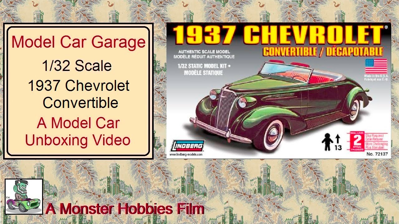 Модельный гараж — Chevrolet Cabriolet 1937 года от Lindberg в масштабе 1/32 | Видео распаковки мо...