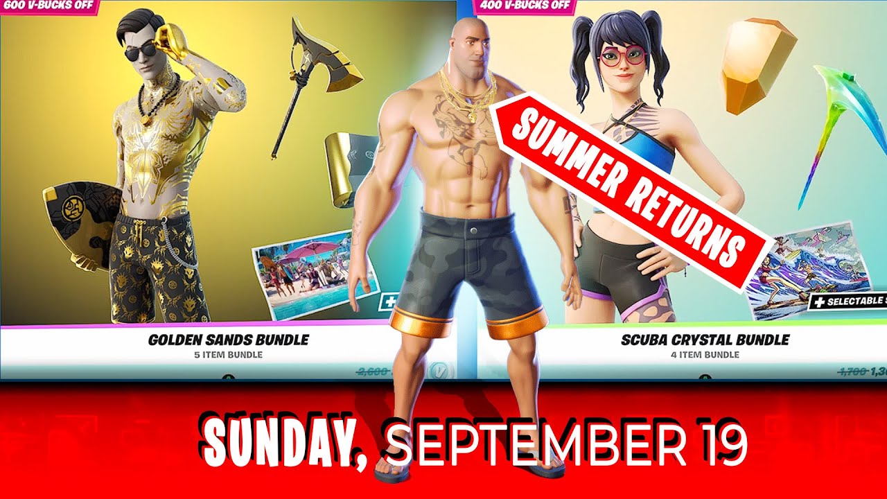 SUMMER Skins return one last time for 2021 - September 19 Item Shop