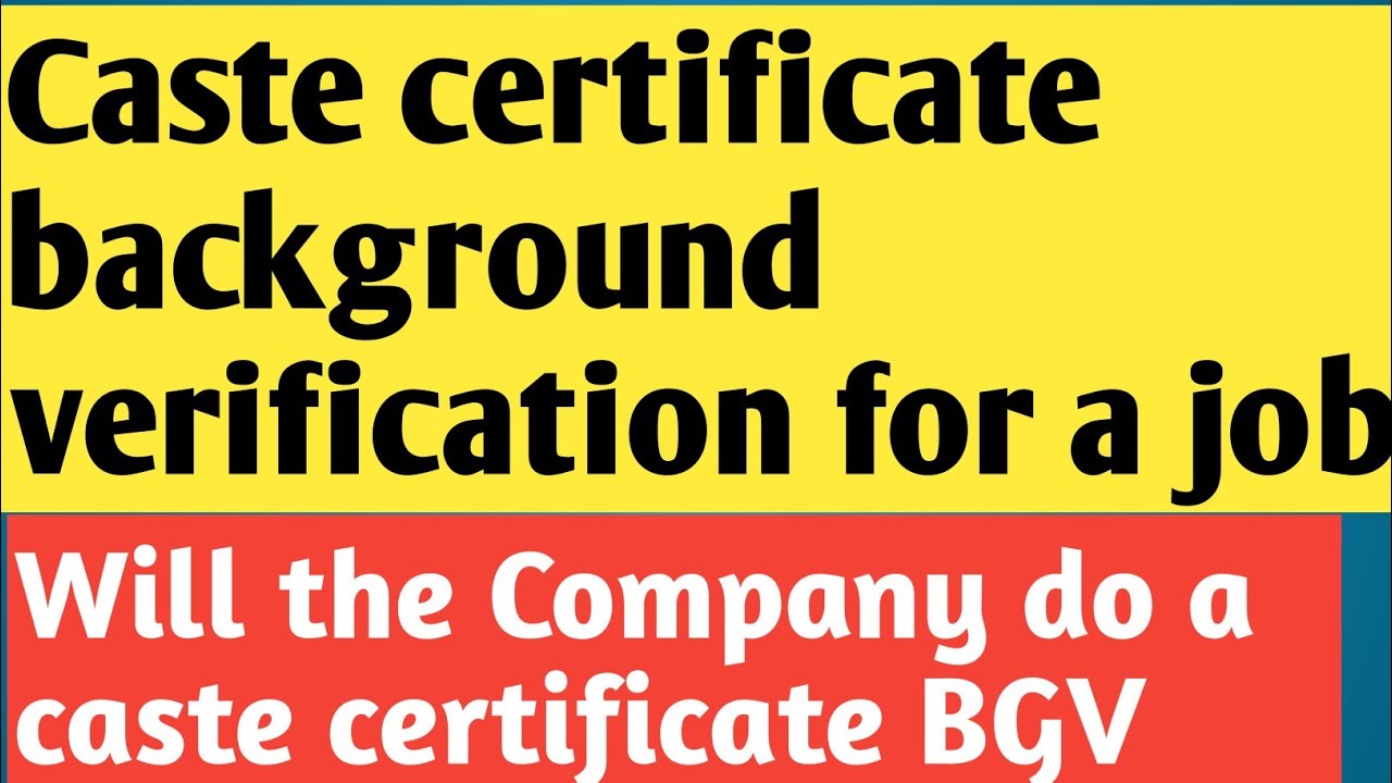 Caste Certificate Verification in Jobs 2025 | Full Background Check Process Explained |