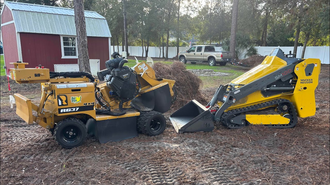 Cleaning up after a forestry mulcher! (10,000 pounds of debris￼)