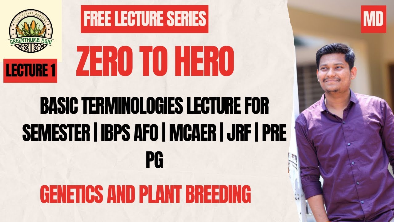 Basic Terminologies Of Genetics | L-1| Semester End | IBPS AFO | MCAER | JRF | Pre PG | SRF| ICAR