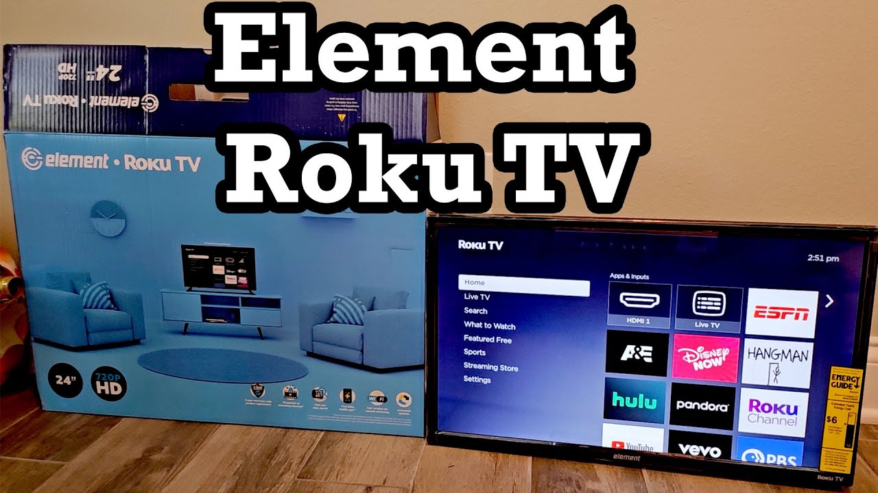 Element Roku Smart TV 24” HD 720P LED 300 Series E1AA24R  Dolby Audio Unboxing Setup Review