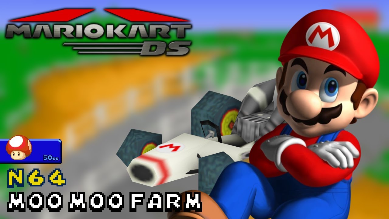 Mario Kart DS - 50cc - Mario - B Dasher - N64 Moo Moo Farm | Ep. 18