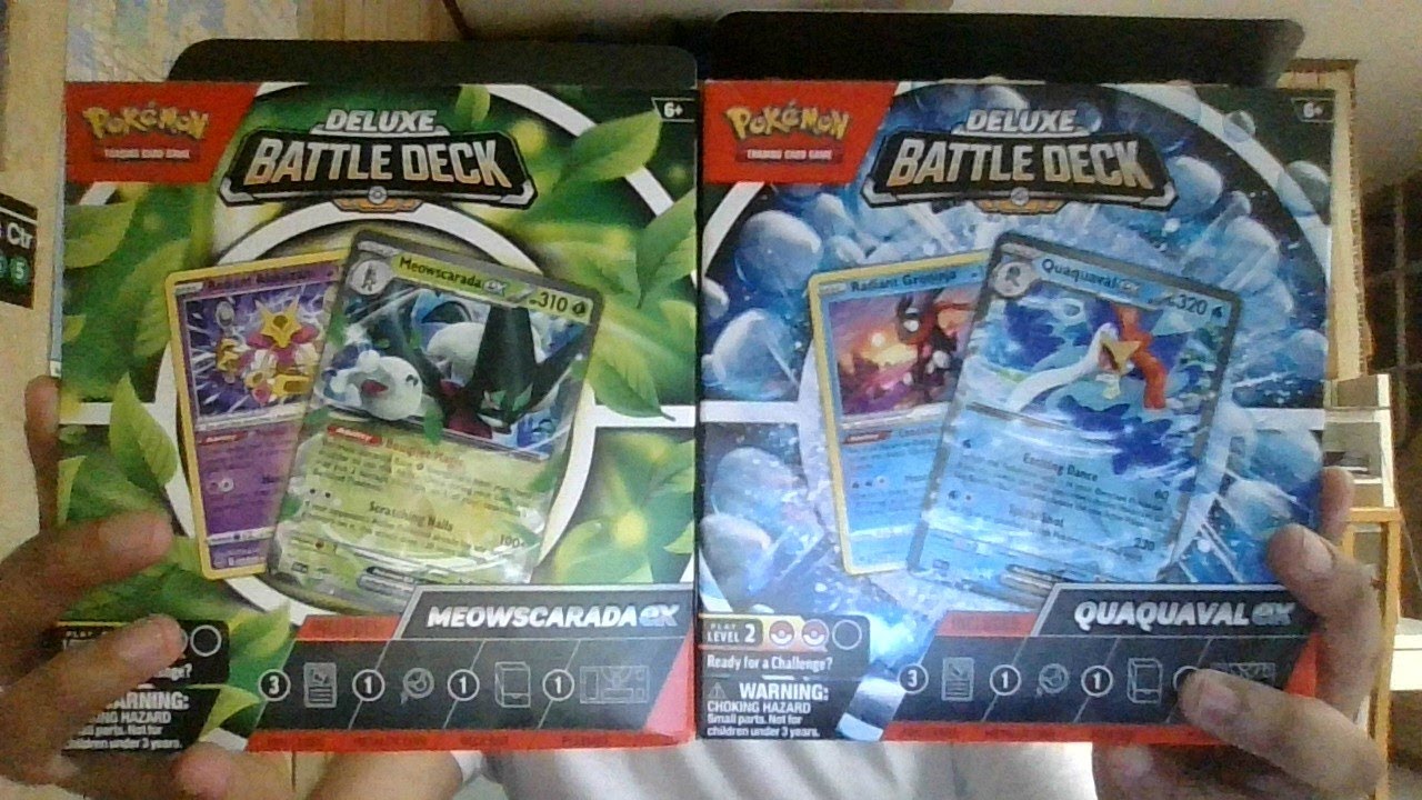 Meowscarada and Quaquaval EX Deluxe Battle Decks Opening