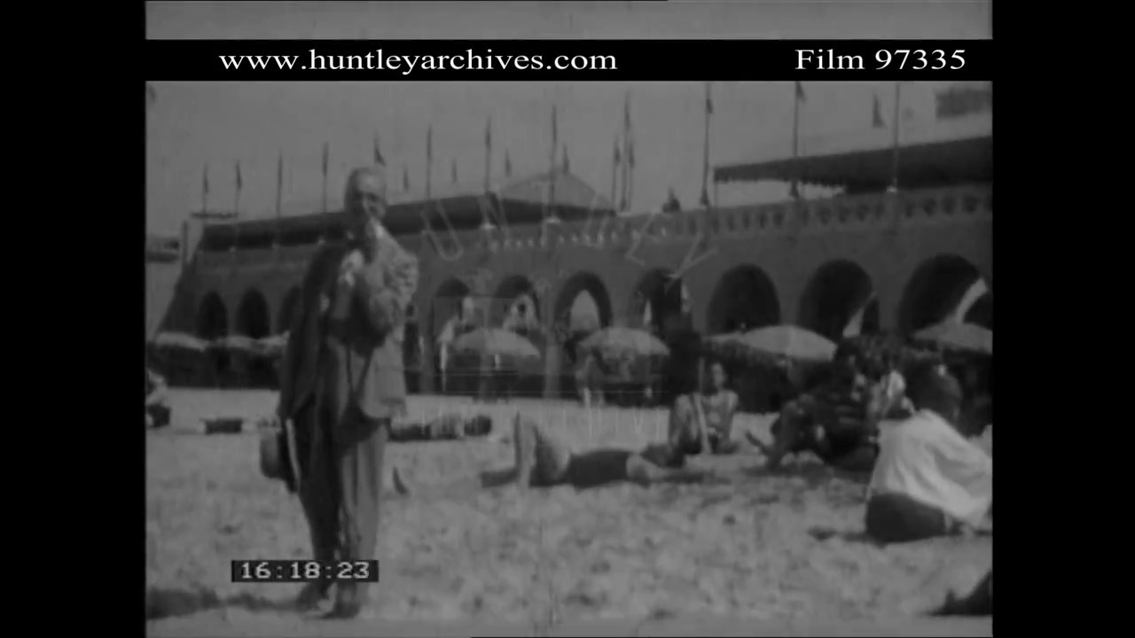 Bathing Beach in Havana, Cuba around 1929.  Archive film 97335