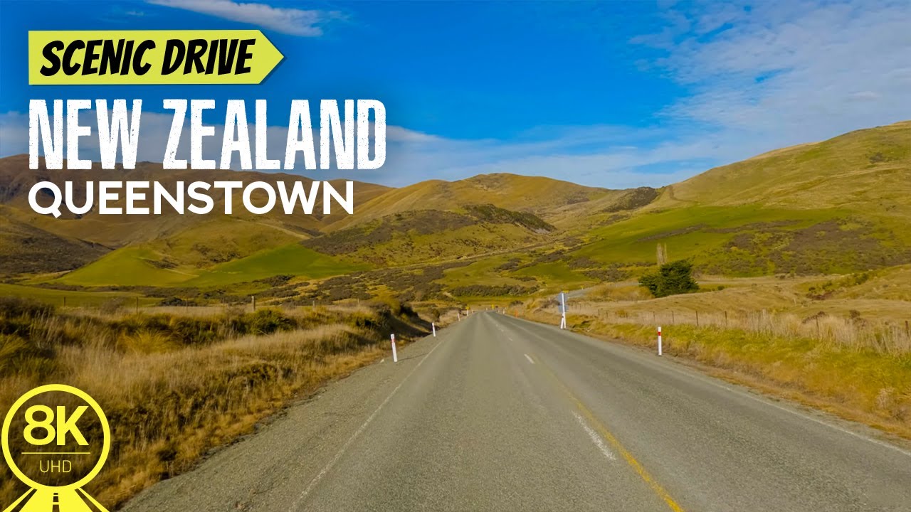 Unforgettable Scenic Drive in Queenstown - Beautiful Landscapes of New Zealand in 8K HDR