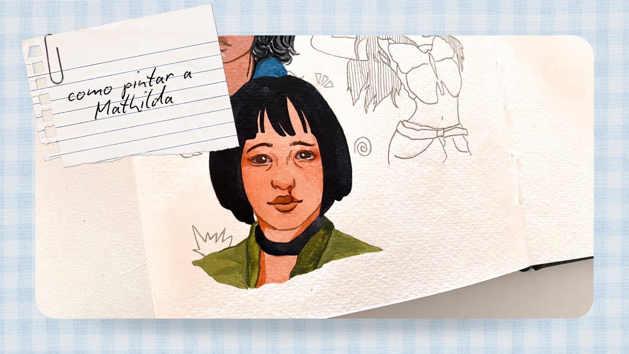 Como pintar a Mathilda do filme O Profissional em aquarela | Pintura Realista Em Aquarela