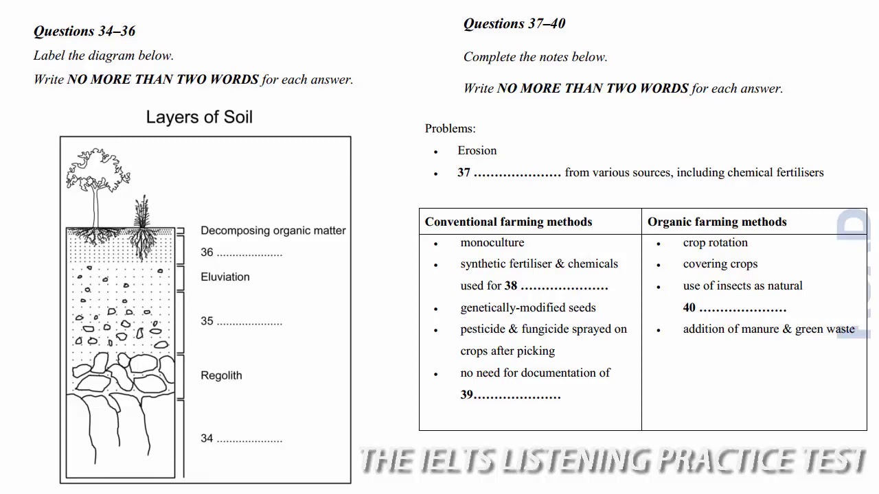 Road to IELTS Listening Test 3 Section 4 (British Council) with subtitles & answers