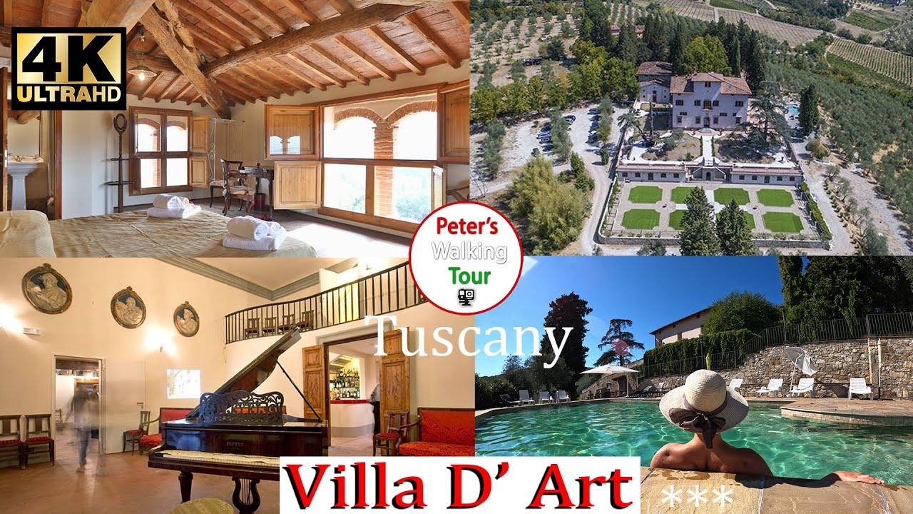 Villa d' Arte Agri Resort, Pontassieve, Tuscany Italy - Walking Tour 4K #travel