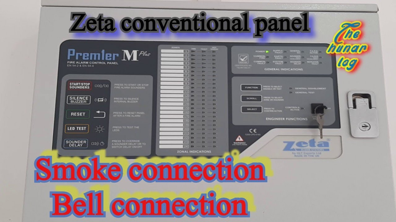 Zeta 16 zone conventional fire alarm panel in hindi/urdu language