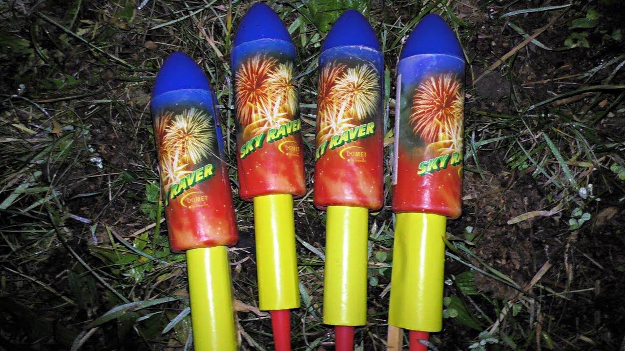 Alte Comet Sky Raver Raketen - Verschiedene Effekte
