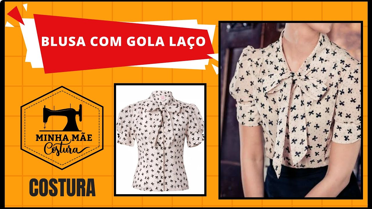 Blusa com gola laço - costura