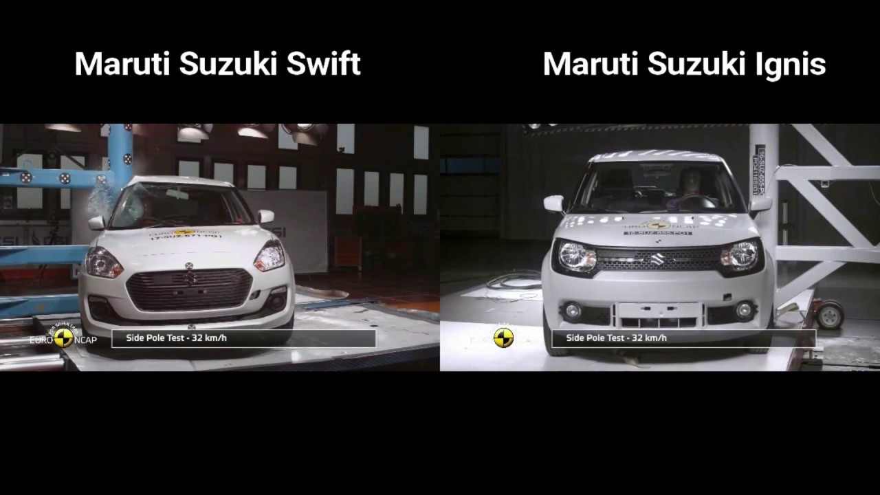 2018 Suzuki SWIFT vs 2017 Suzuki IGNIS - crash comparision