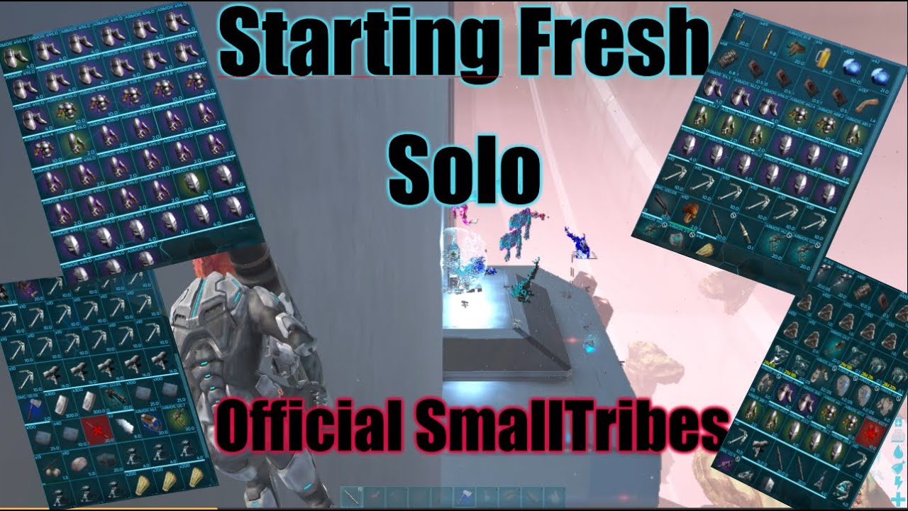 Starting Fresh Solo on Official SmallTribes Ark !! My Best Start so far. Day 1