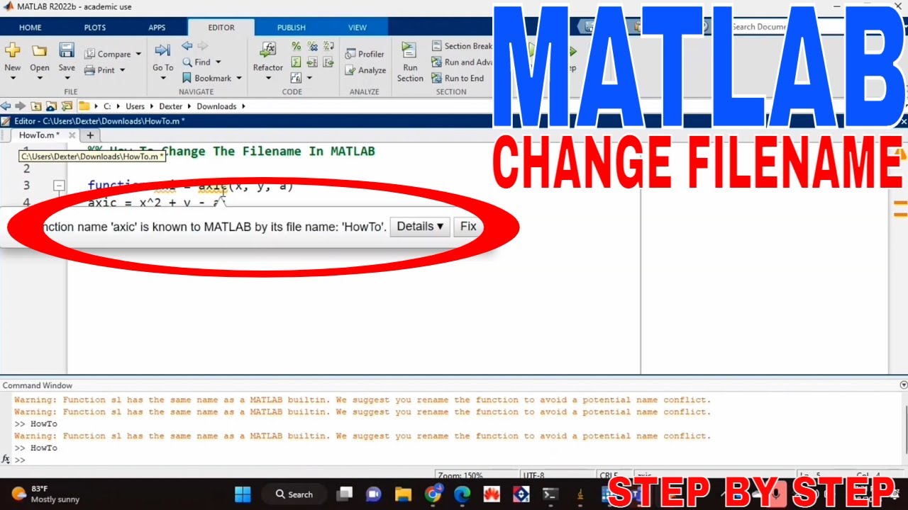✅ Как изменить имя файла в MATLAB 🔴