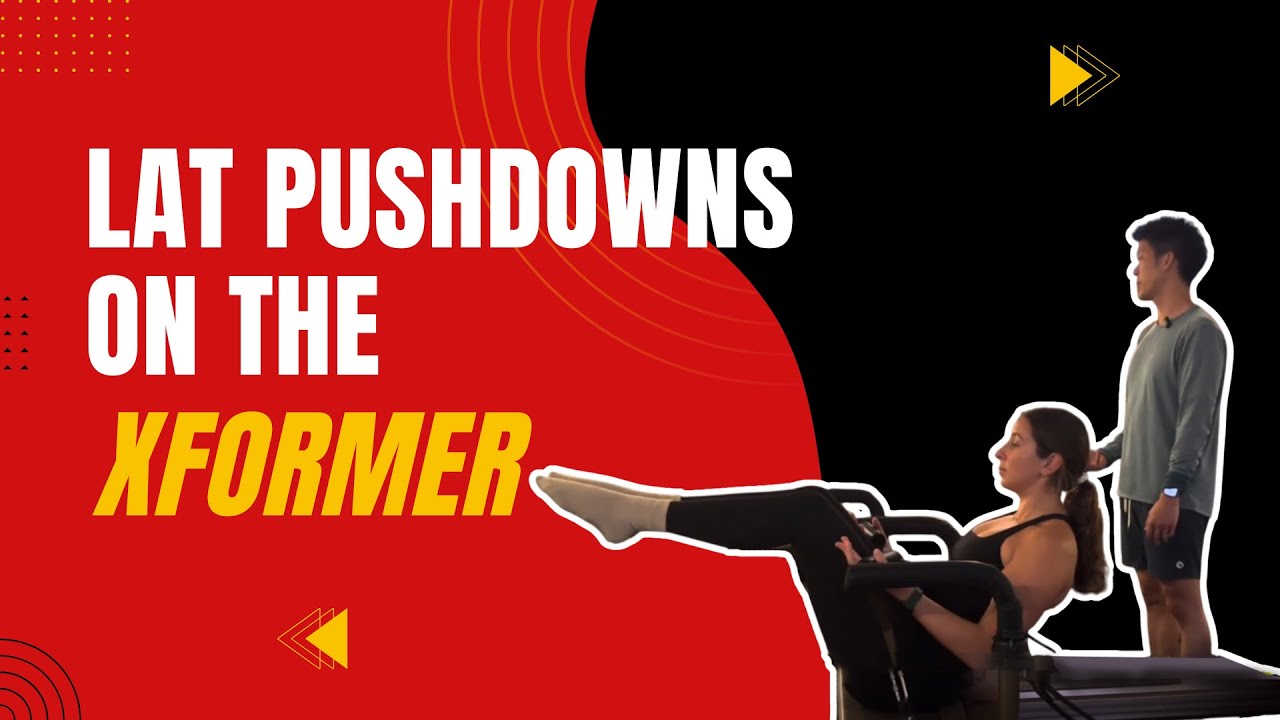 Xformer Pilates Machine: Lat Pushdown, Exercises at the back, Curtsy Single Leg Step Up
