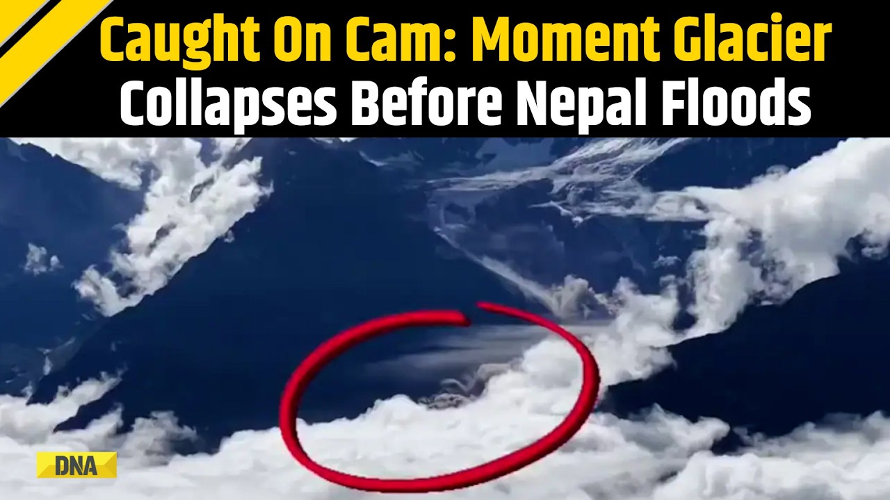 Nepal Flood: Drone Camera Captures Moment Glacier Collapsed On Lirung Peak Before Nepal Flood