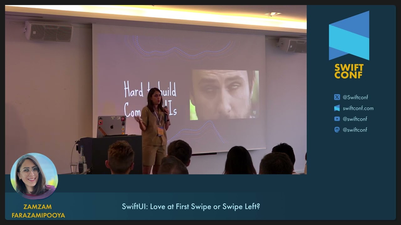 SwiftConf 2023 – Zamzam Farazamipooya: SwiftUI: Love at First Swipe or Swipe Left?