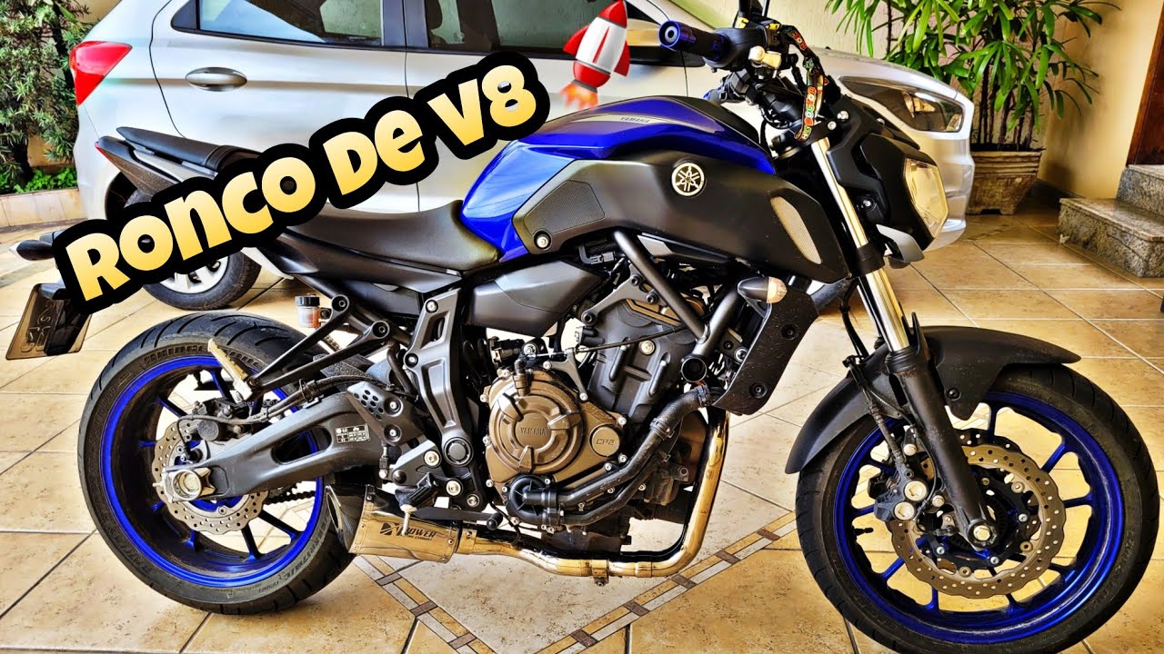 INSTALEI UM ESCAPE ESPORTIVO NA MT07 - RONCO DE V8 - MELHOR ESCAPE DO BRASIL