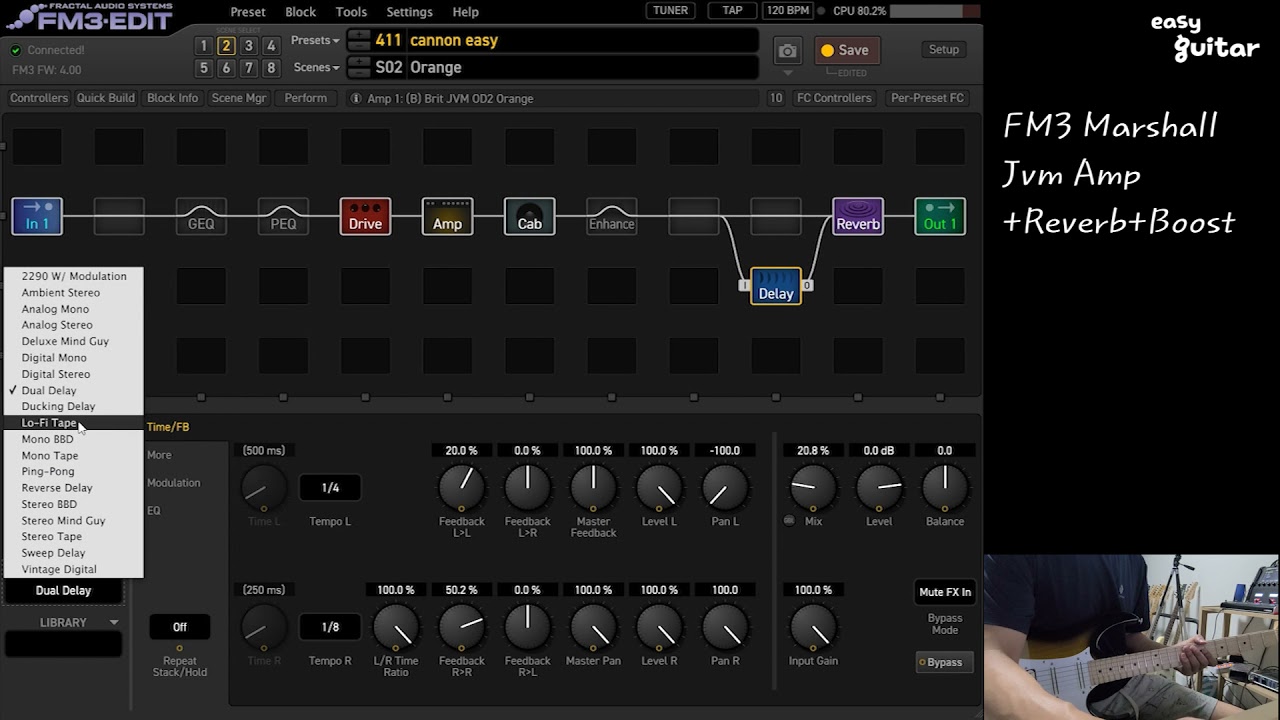 Easy Ver. Canon Rock Guitar Sound Setup. 캐논락 쉬운 VER. 기타톤 만들기.