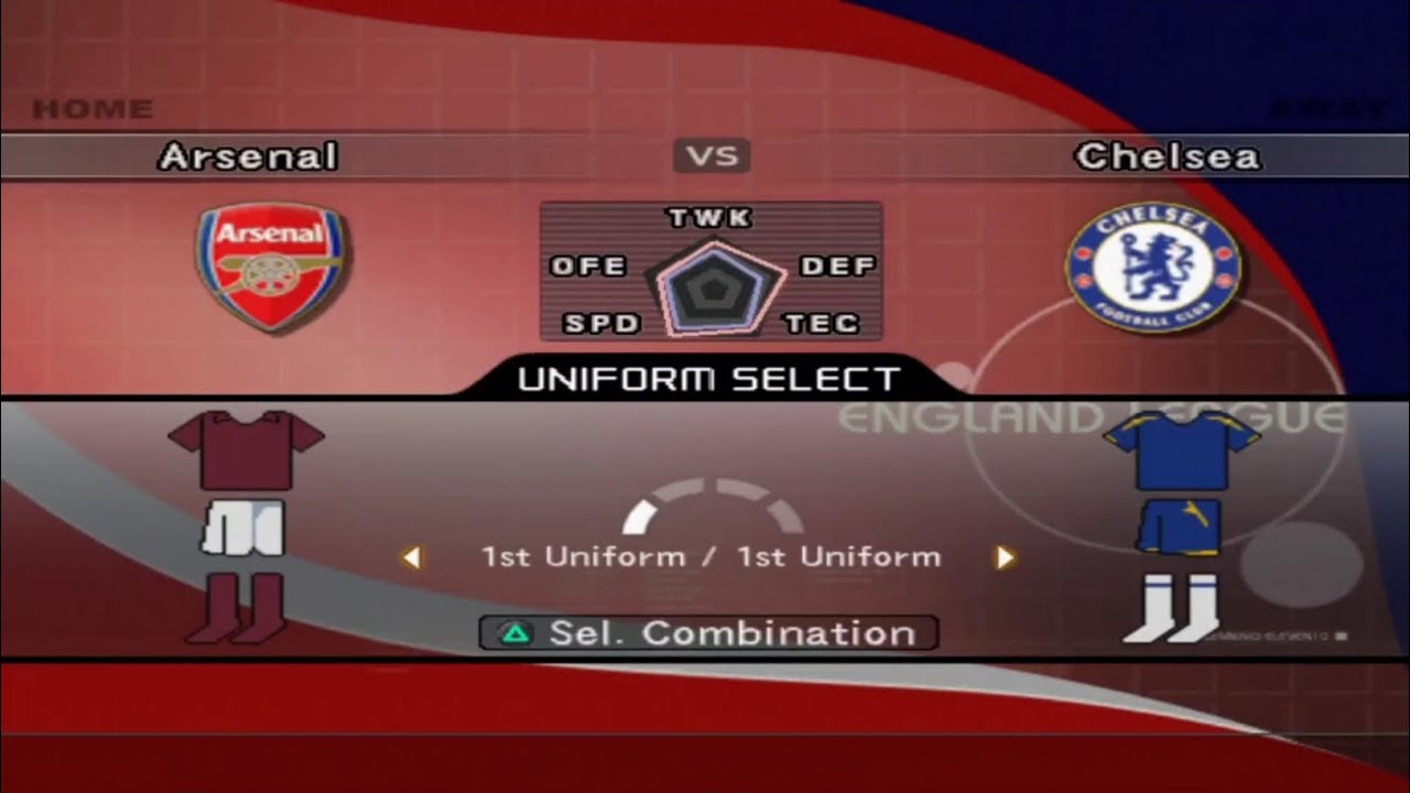 Winning Eleven 10 PS2 | Arsenal vs Chelsea (AetherSX2) Gameplay