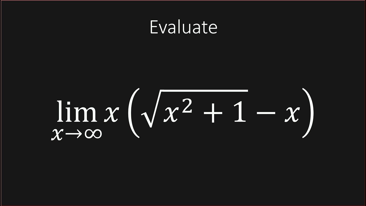 Limit x(sqrt(x^2+1)-x as x goes to infinity