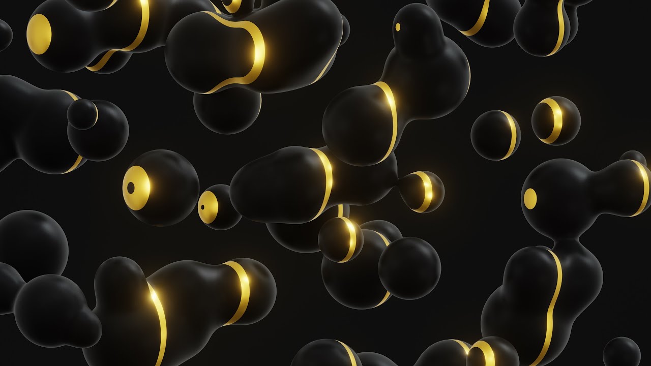 Заставка Gold Metaball Wallpaper 4K UHD для стримеров или геймеров