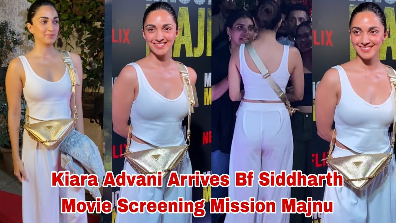When GF Kiara Advani Arrives For Siddharth Malhotra Movie Mission Majnu Screening @Sunny Super Sound