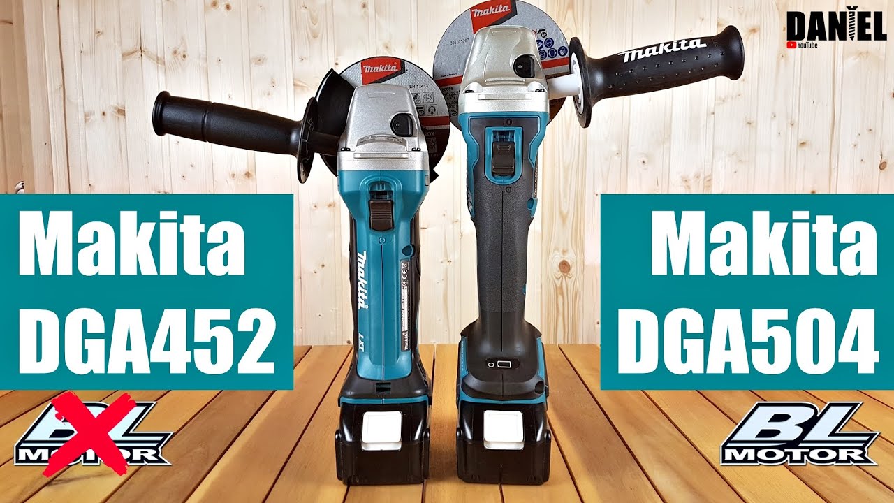 Diferenta dintre brushless si perii | Polizor unghiular cu acumulator Makita DGA452 🆚️ DGA504