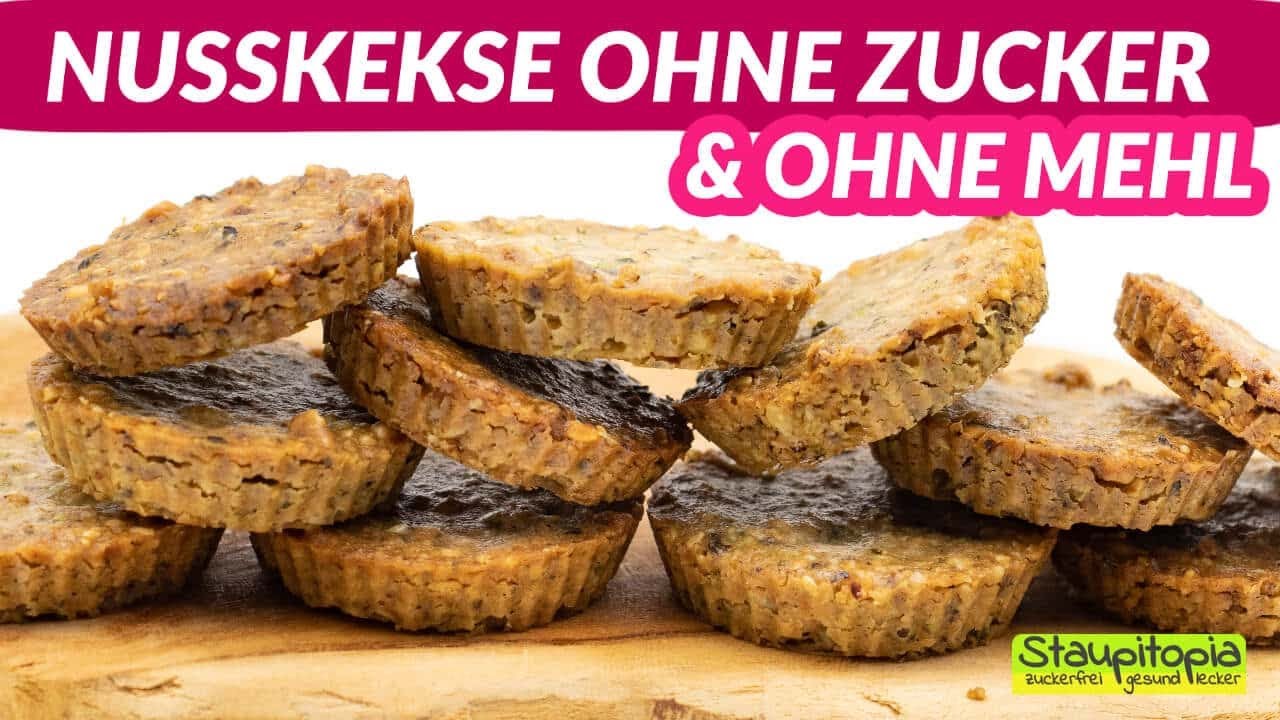 Gesunde, vegane Nusskekse ohne Mehl und Zucker I Einfache Low Carb Energiekekse