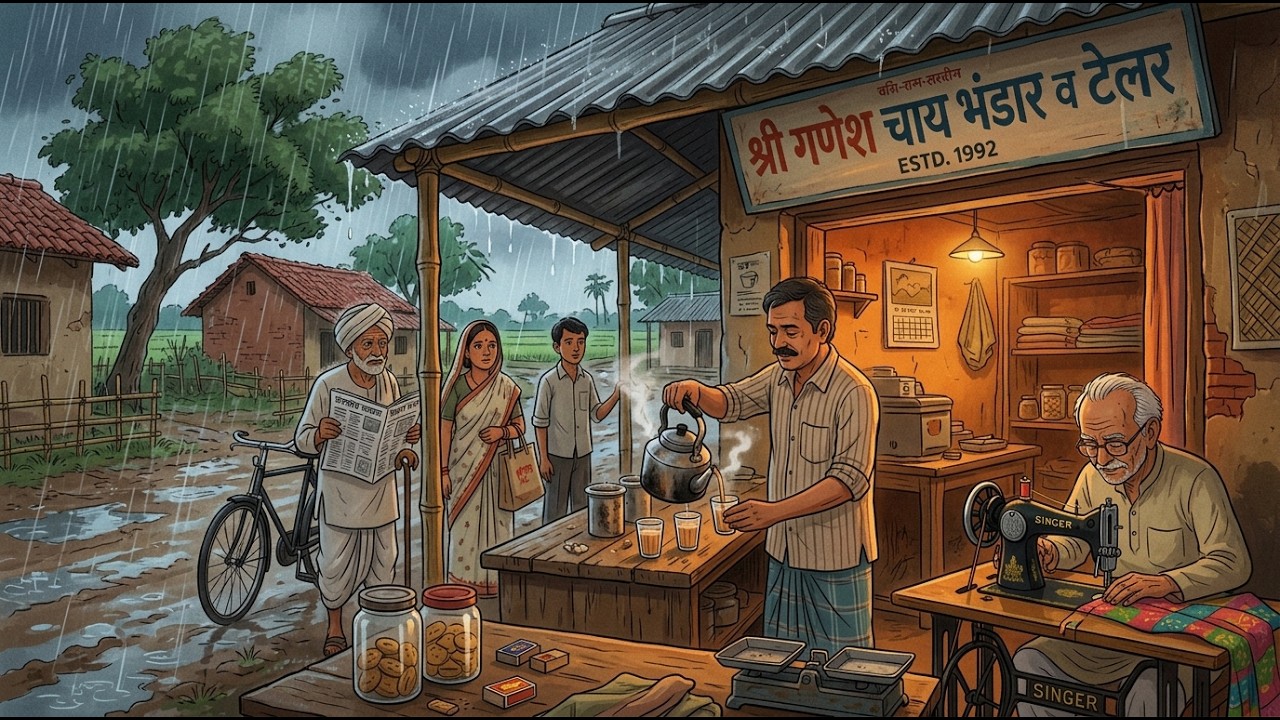 90s Indian Village During the Great Monsoon 🌧️ | Childhood Memories #ghibli 