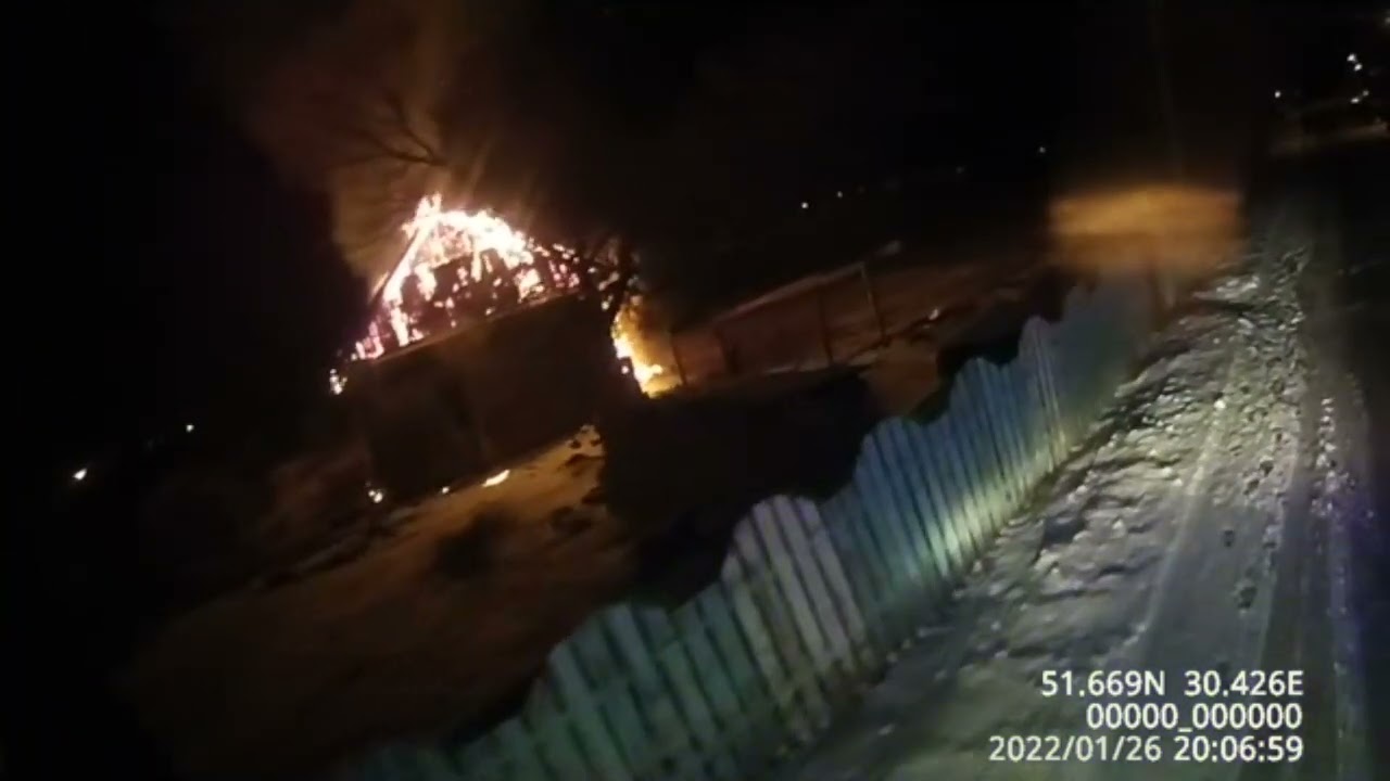 26.01.2022.  Брагинский район, спасение на пожаре
