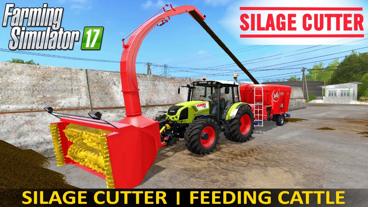Farming Simulator 17 SILAGE CUTTER | FEEDING CATTLE