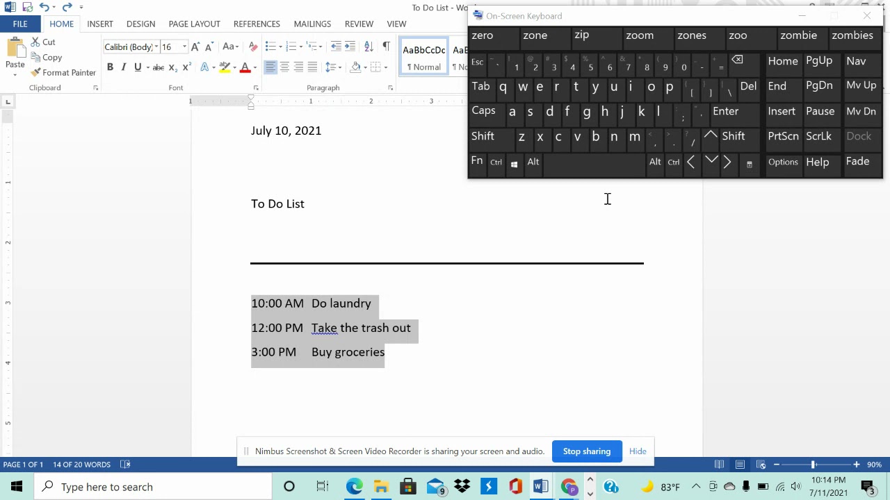 Recovering Deleted Text