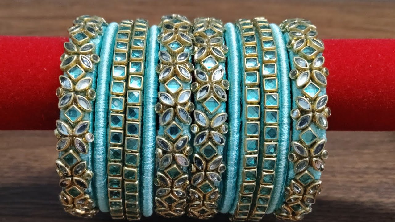 Beautiful and elegant handmade silk thread bangles set making video