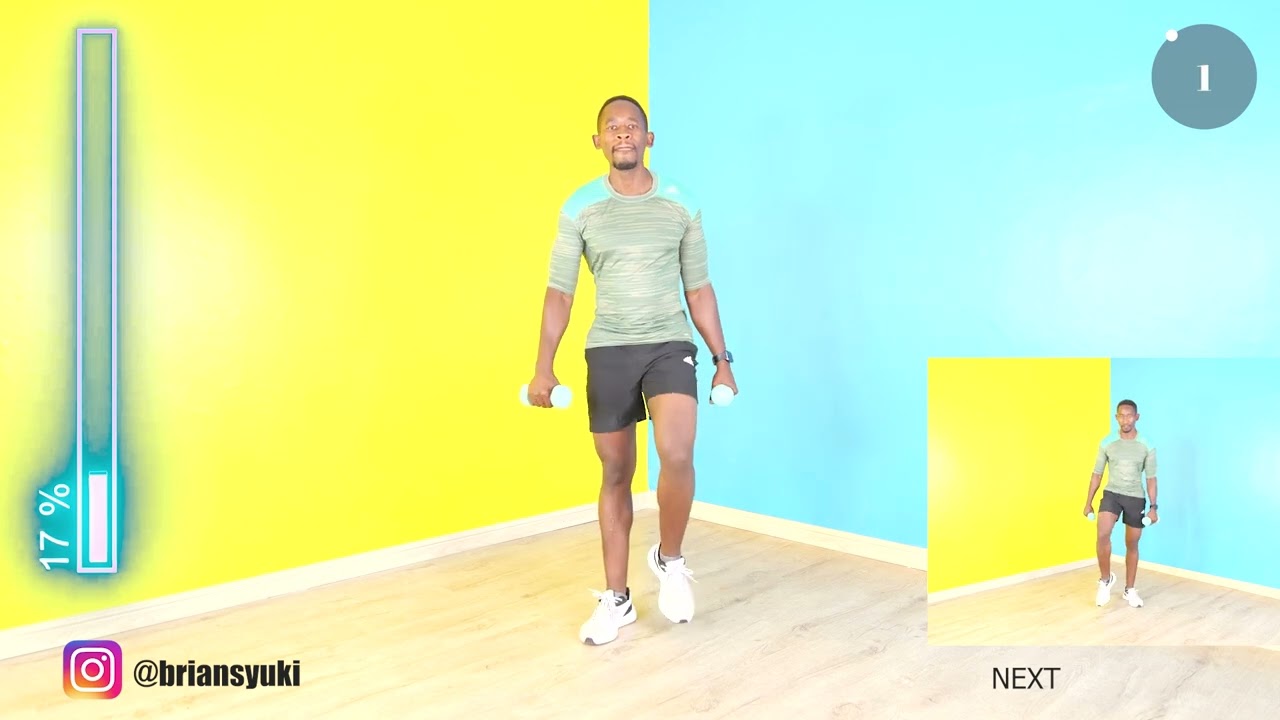 30-Minute WALK AND TONE WORKOUT - Walking with Dumbbells at Home