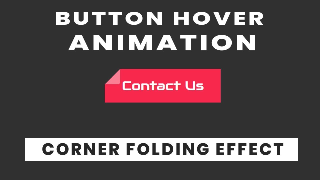 Button Animation with Corner Fold effect | Quick CSS Tricks and Tips