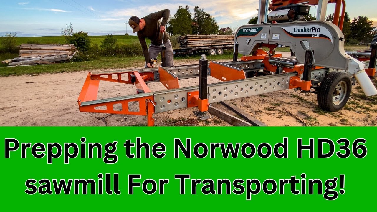 How to prep. Norwood HD36 Sawmill for transporting!