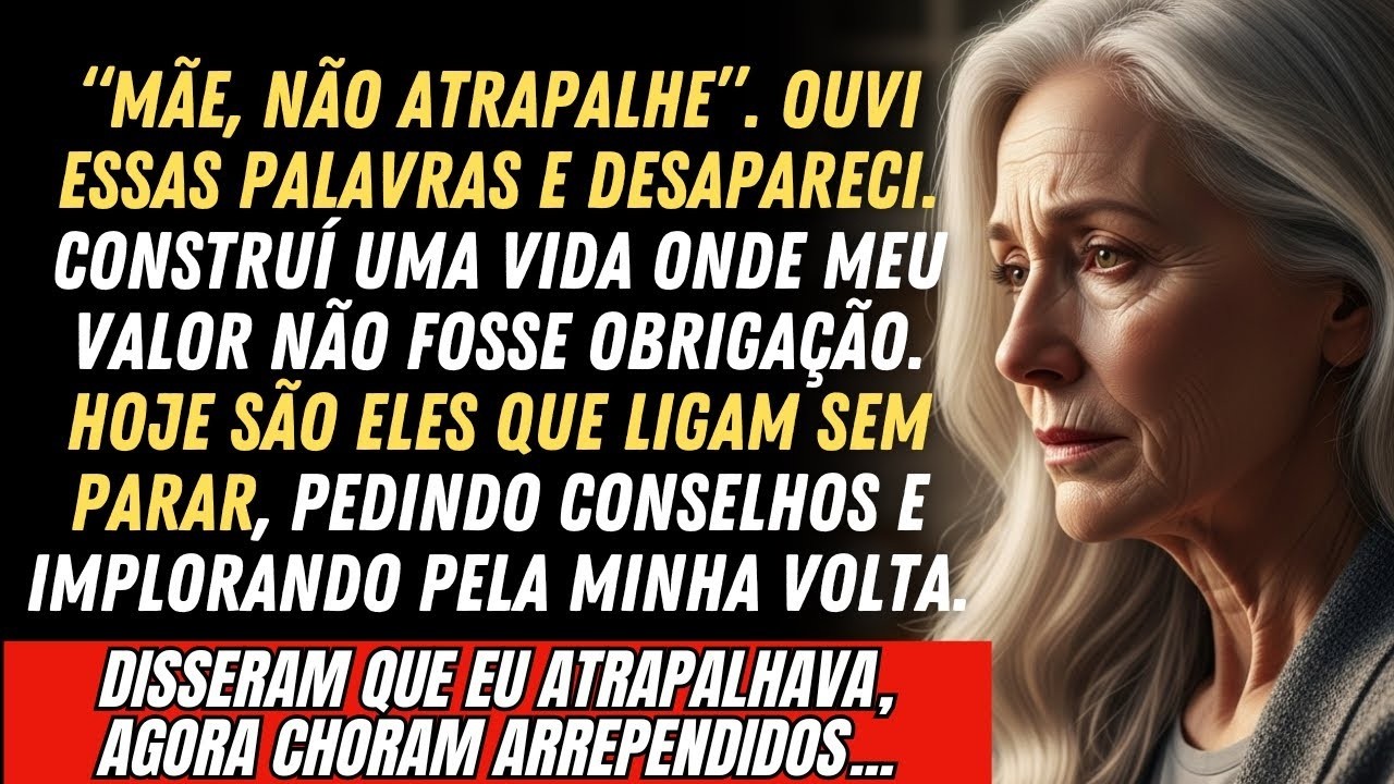 Meus filhos me pediram para não atrapalhar mais a vida deles…  desapareci  Agora, eles imploram