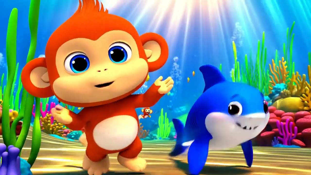 Baby Shark Doo Doo Doo | DuDu Monkey Dance | Fun Kids Song & Dance! p128
